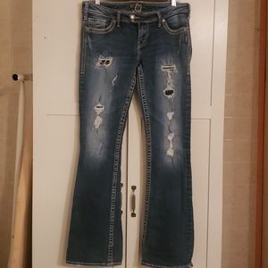 Silver women's jeans